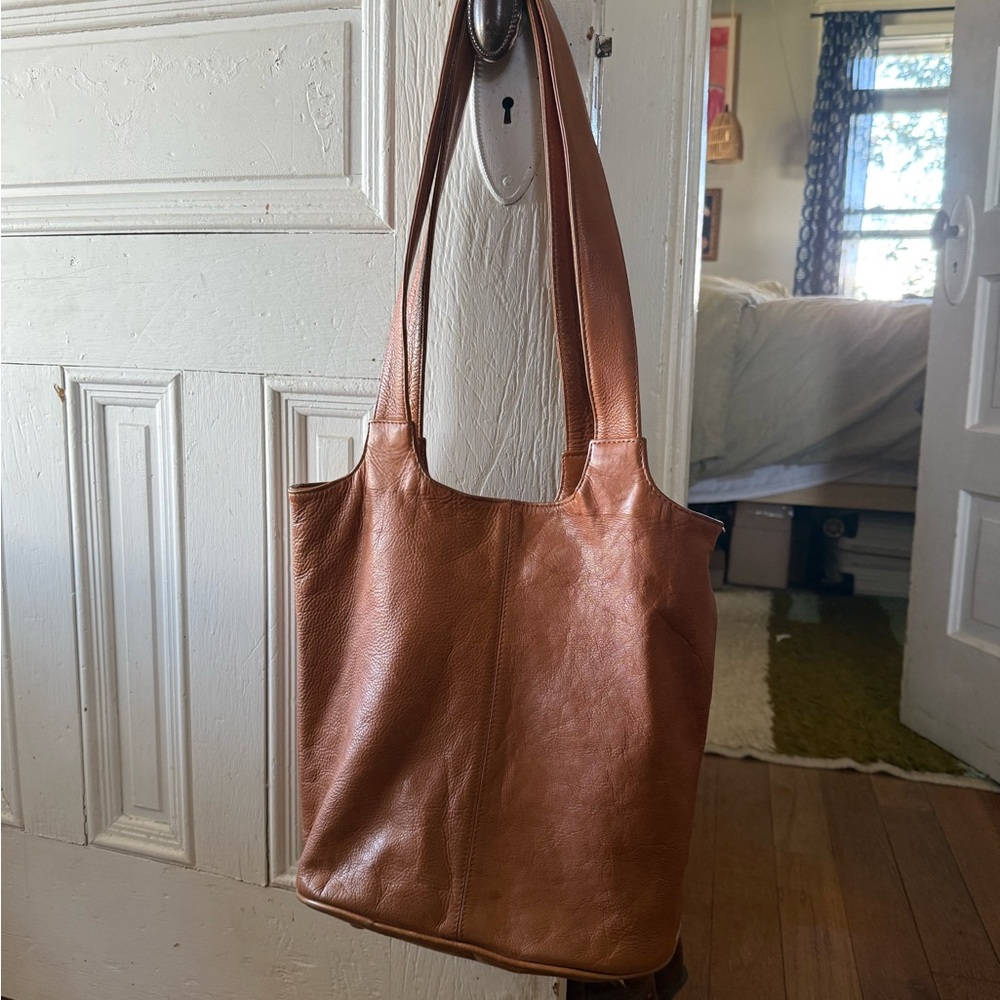 Frye Tan Leather Tote Bag